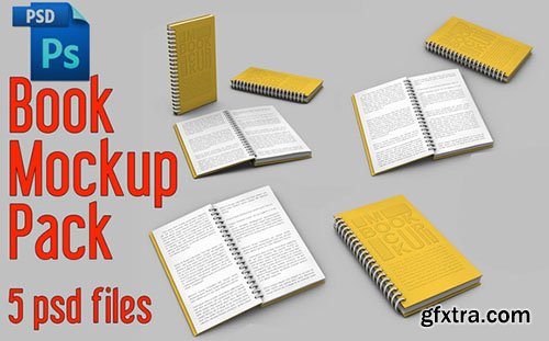 CreativeMarket Spiral Book Mock-Up