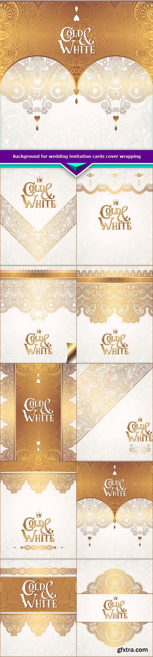 Background for wedding invitation cards cover wrapping 10x EPS