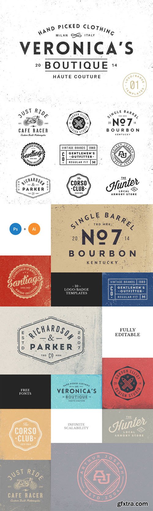 10 Logo/Badge Templates Vol.1 - CM 106847