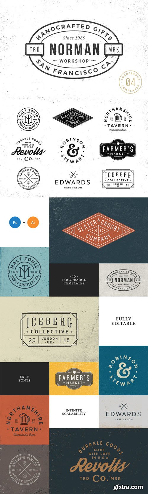 10 Logo/Badge Templates Vol.4 - CM 184225