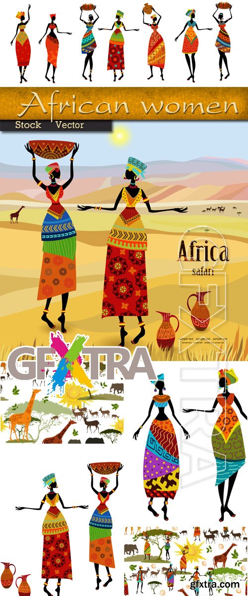 African women in Vector