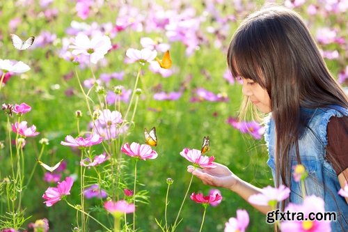 Collection of kids playing in a field of wildflowers child 25 HQ Jpeg