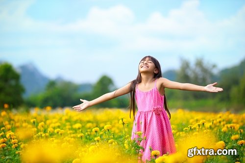 Collection of kids playing in a field of wildflowers child 25 HQ Jpeg