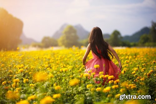 Collection of kids playing in a field of wildflowers child 25 HQ Jpeg