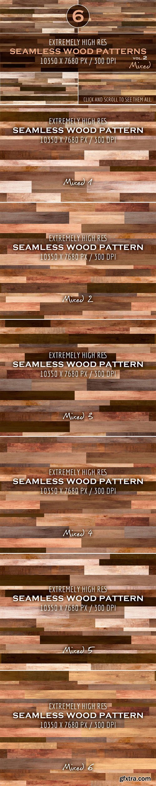 Extremely HR seamless wood patterns - CM 288147