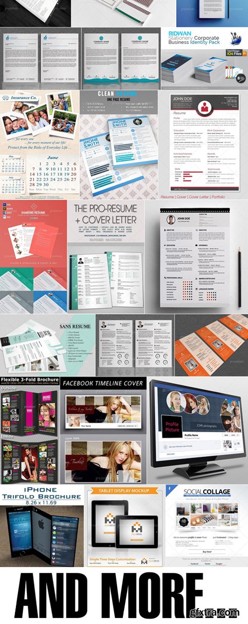 The Creative Print Templates Bundle with 120 Premium Items $4,905.00