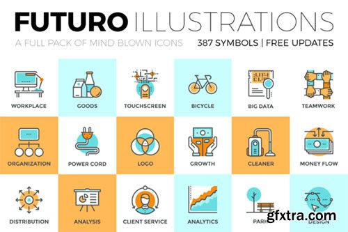 CreativeMarket Futuro Icons Collection 246011 $49