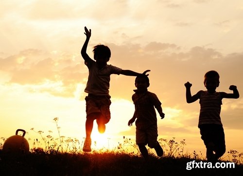 Collection of kids playing in a field of wildflowers child #2-25 HQ Jpeg