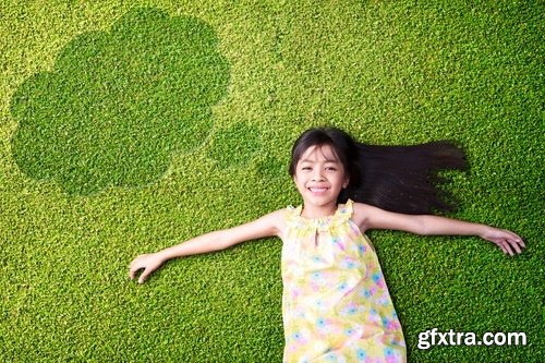 Collection of kids playing in a field of wildflowers child #2-25 HQ Jpeg