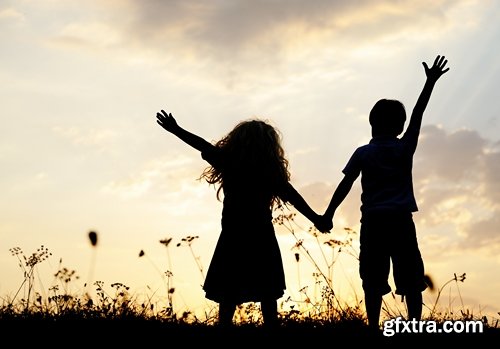 Collection of kids playing in a field of wildflowers child #2-25 HQ Jpeg