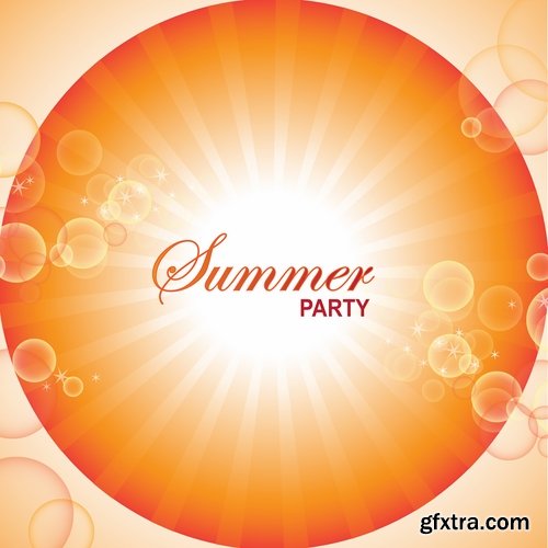 Collection of vector picture summer banner poster flyer beach sunshine sea holiday vacation 25 Eps