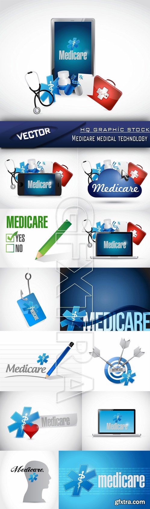 Stock Vector - Medicare medical technology