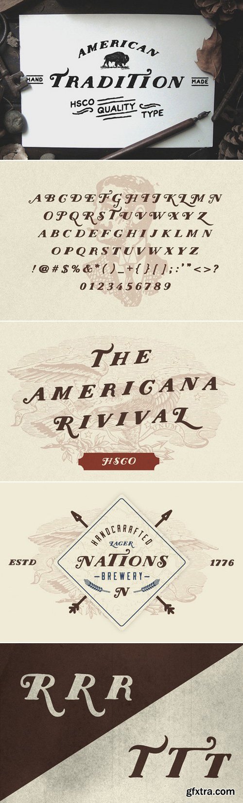 CM - American Tradition - Hand Drawn Font 299942