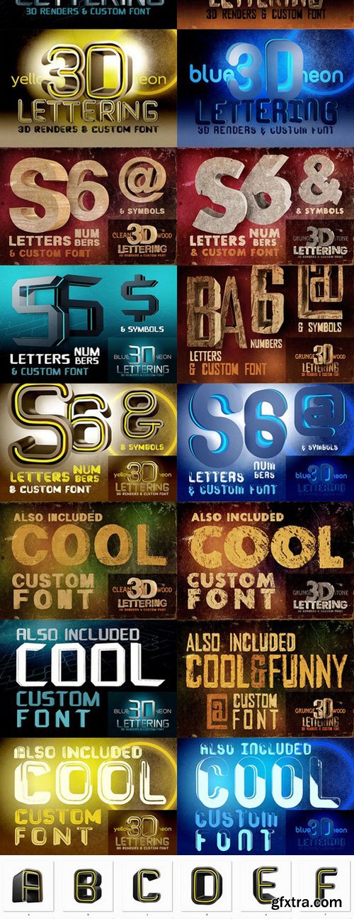 CM - 3D Lettering Mega Bundle 323576