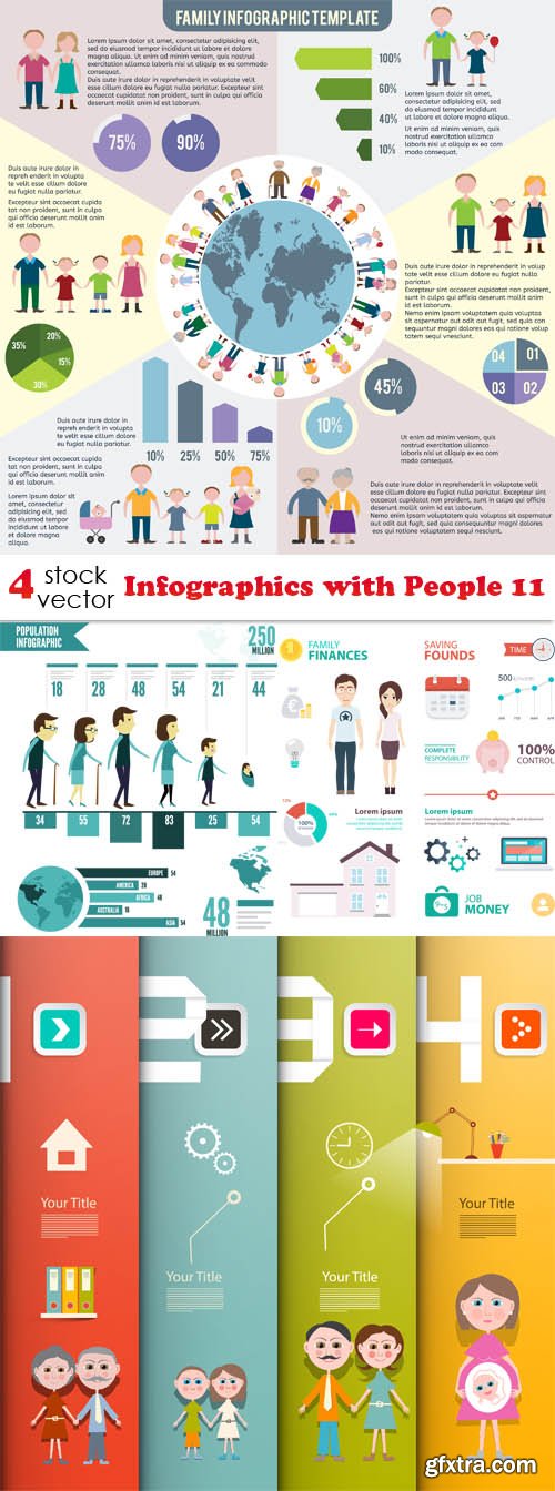 Vectors - Infographics with People 11