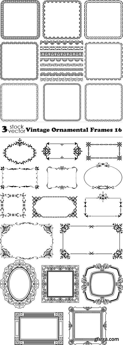 Vectors - Vintage Ornamental Frames 16