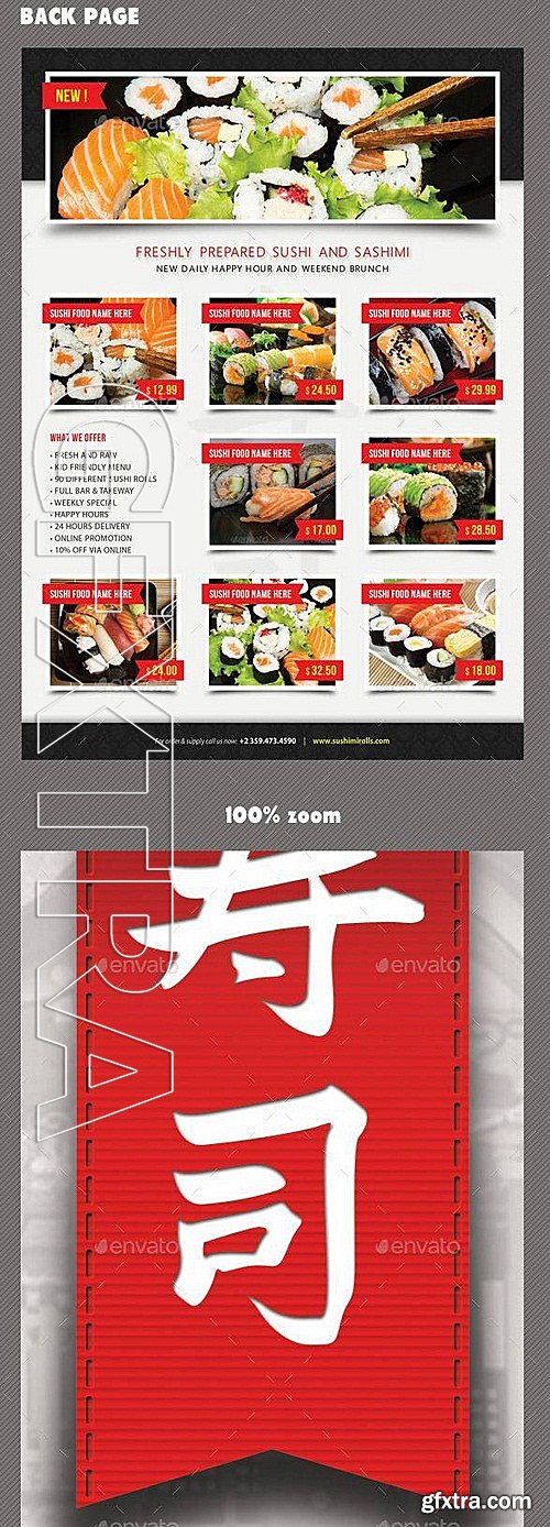 GraphicRiver - Sushi Restaurant Menu Pack 12178777