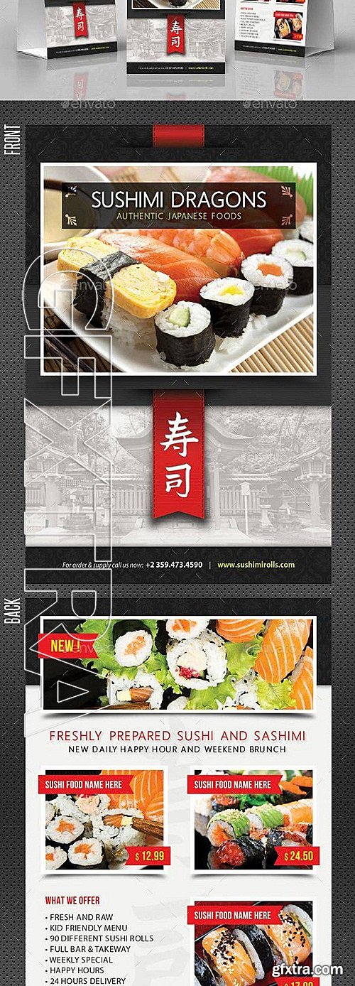 GraphicRiver - Sushi Restaurant Menu Pack 12178777