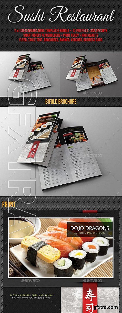 GraphicRiver - Sushi Restaurant Menu Pack 12178777