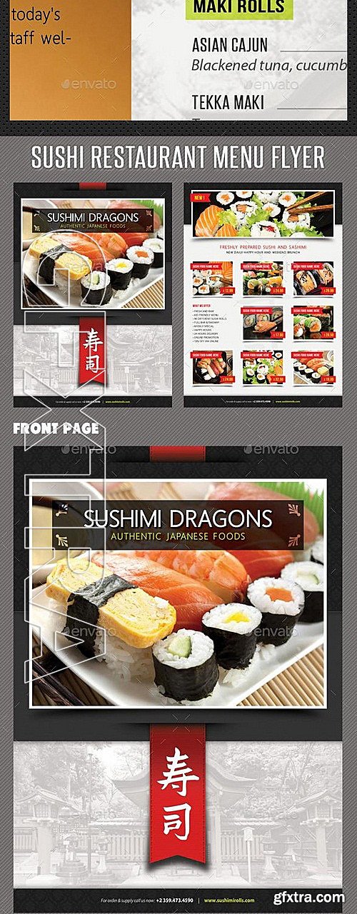 GraphicRiver - Sushi Restaurant Menu Pack 12178777