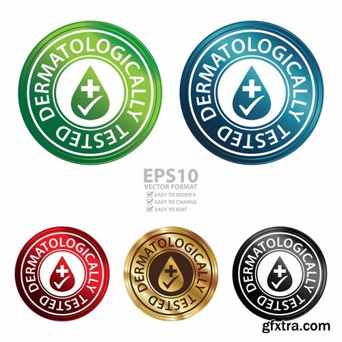 Collection of vector image label on various subjects 25 Eps