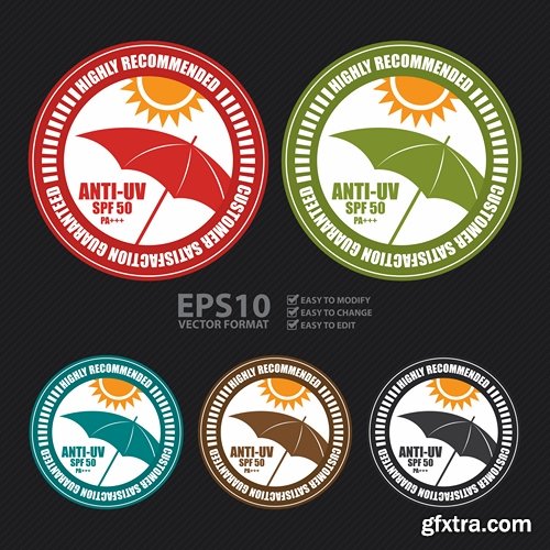 Collection of vector image label on various subjects 25 Eps