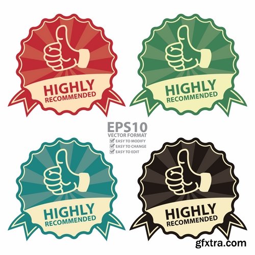 Collection of vector image label on various subjects 25 Eps