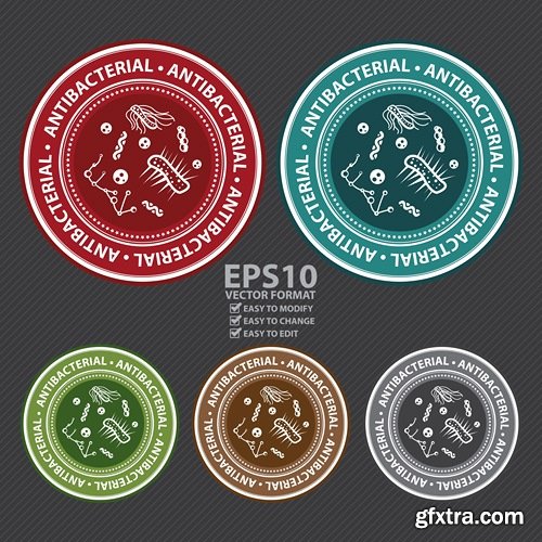 Collection of vector image label on various subjects 25 Eps