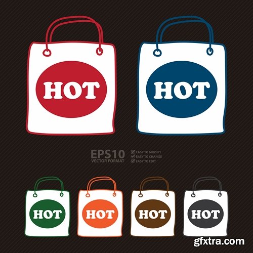 Collection of vector image label on various subjects 25 Eps