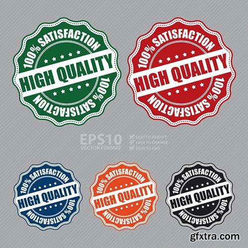 Collection of vector image label on various subjects 25 Eps