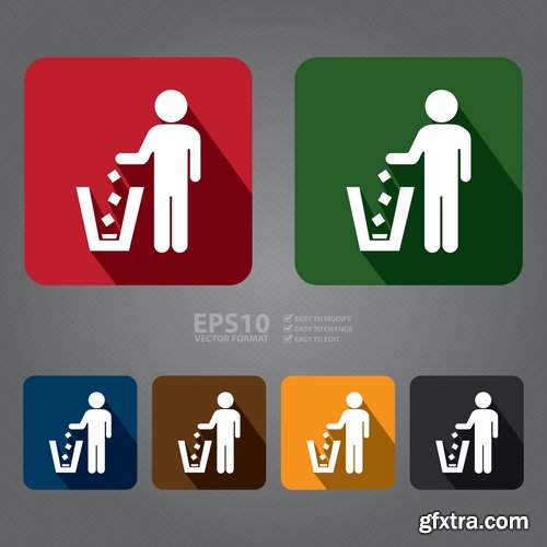 Collection of vector image label on various subjects 25 Eps