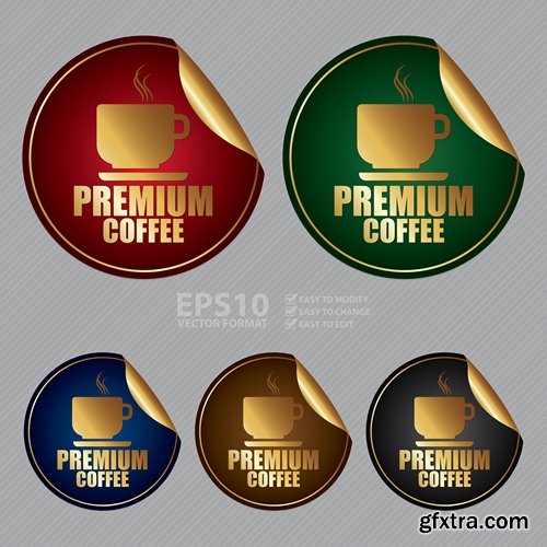 Collection of vector image label on various subjects 25 Eps