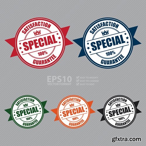 Collection of vector image label on various subjects 25 Eps