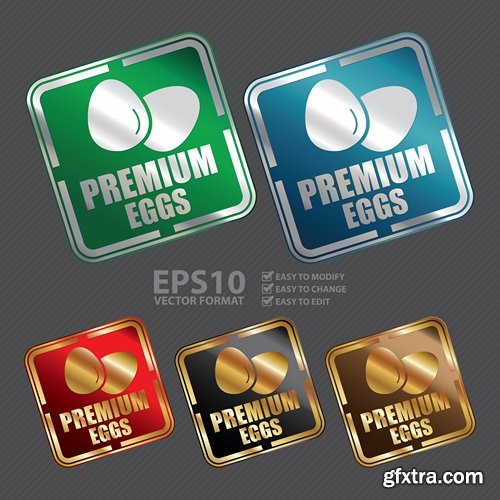 Collection of vector image label on various subjects 25 Eps