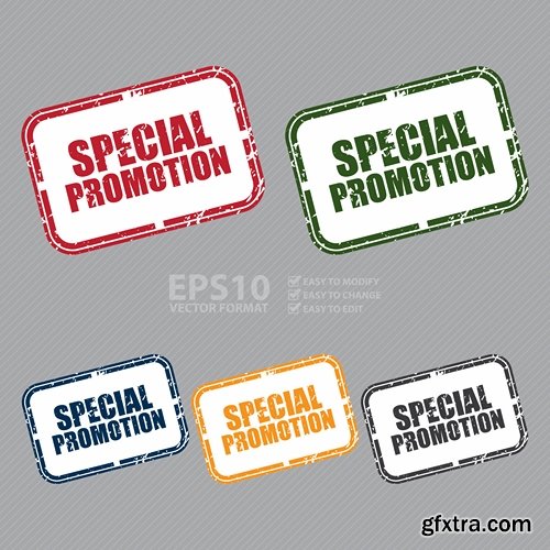 Collection of vector image label on various subjects 25 Eps