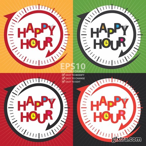 Collection of vector image label on various subjects 25 Eps