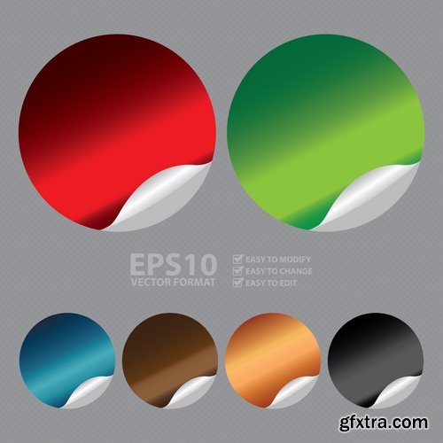 Collection of vector image label on various subjects 25 Eps