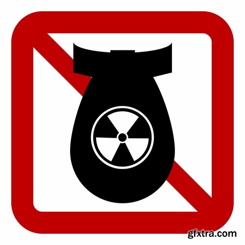 Collection of vector image of the forbidden icon sign no war mark label 25 Eps