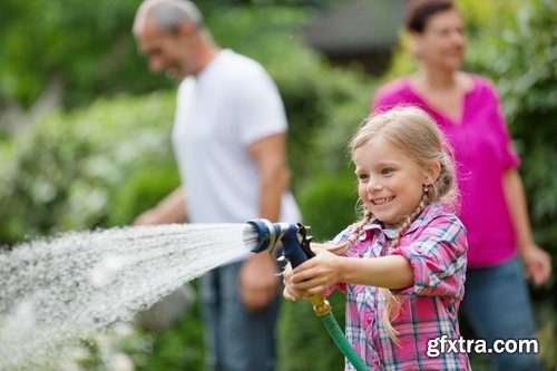 Collection of girl with a hose watering the lawn water cleaning 25 HQ Jpeg