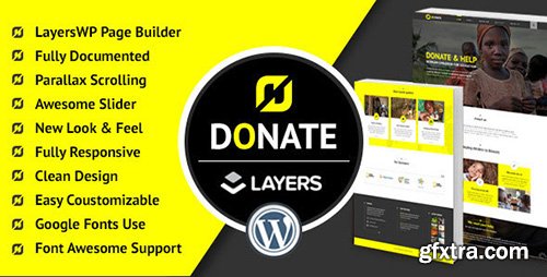 ThemeForest - Donate v1.0.0 - Nonprofit Wordpress LayersWP Theme - 11146153