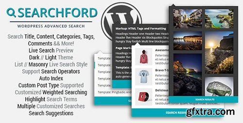 CodeCanyon - Searchford v1.0.6 - WordPress Advanced Search - 10411642