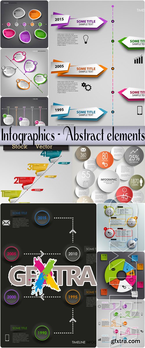 Infographics collection in Vector - Abstract elements