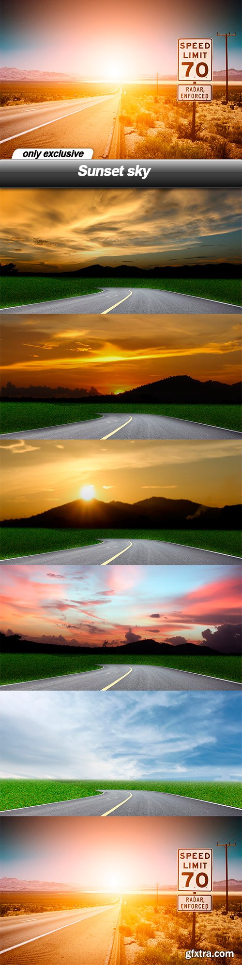 Sunset sky - 6 UHQ JPEG