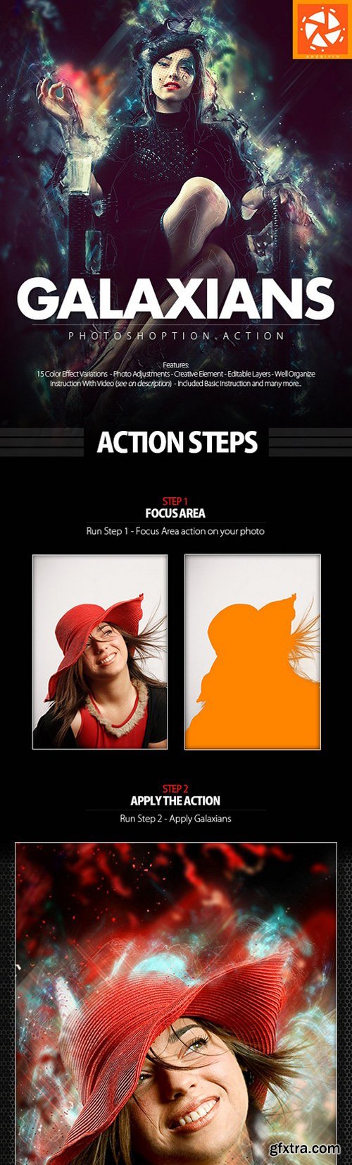 GraphicRiver - 12130663 Galaxians Photoshop Action