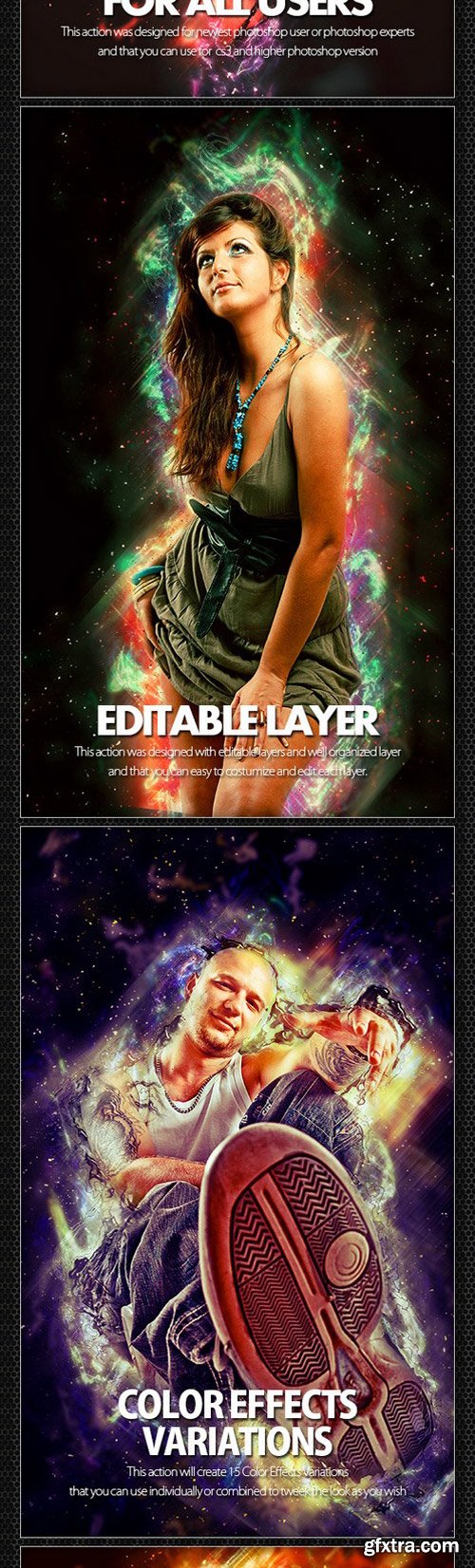 GraphicRiver - 12130663 Galaxians Photoshop Action