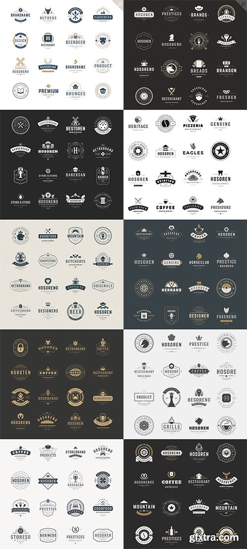 CM 160 Vintage logotypes and badges 324566