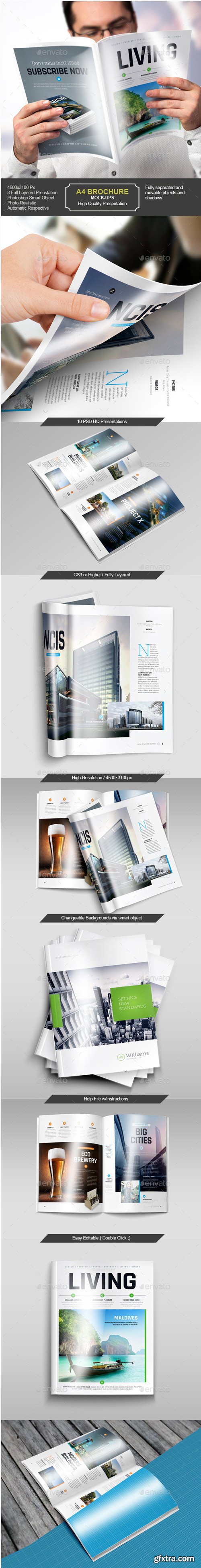 GraphicRiver - 9865452 A4 / Brochure Magazine / Mock-Up Set