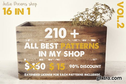 CreativeMarket 210+ patterns [90% OFF] 283519