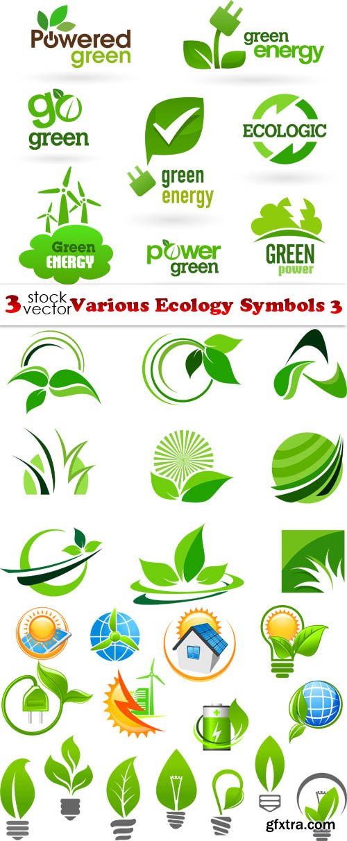 Vectors - Various Ecology Symbols 3
