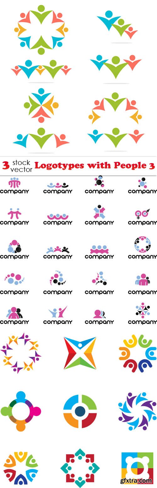 Vectors - Logotypes with People 3